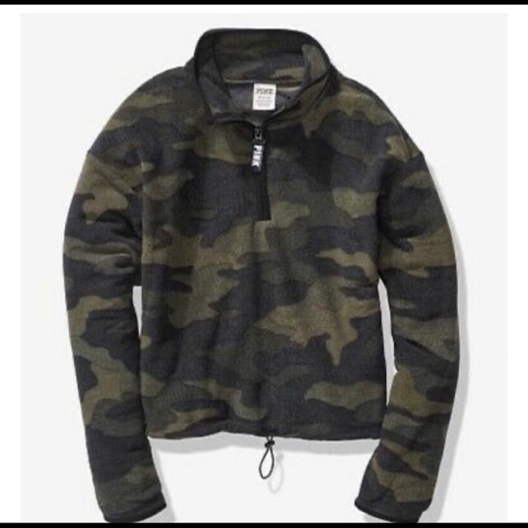 PINK Victoria's Secret Tops - 🔺NWOT🔺CROPPED POLAR FLEECE HALF-ZIP🔺🔺